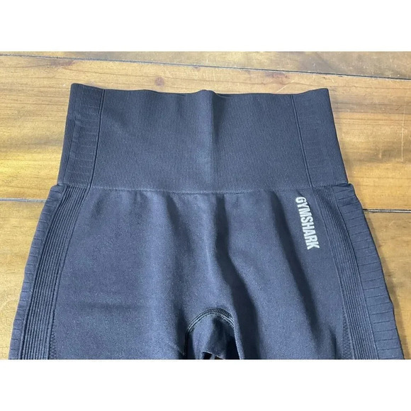 GYMSHARK Energy Seamless Leggings Womens Size Small Black High Rise - Picture 3 of 11